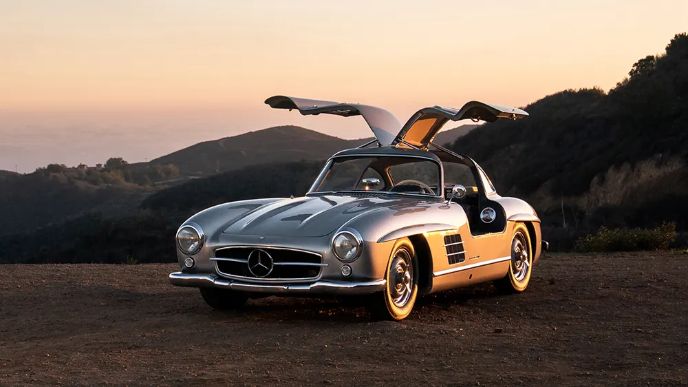 The Iconic 1955 Mercedes Benz 300SL Engineering Marvel with Gullwing Doors