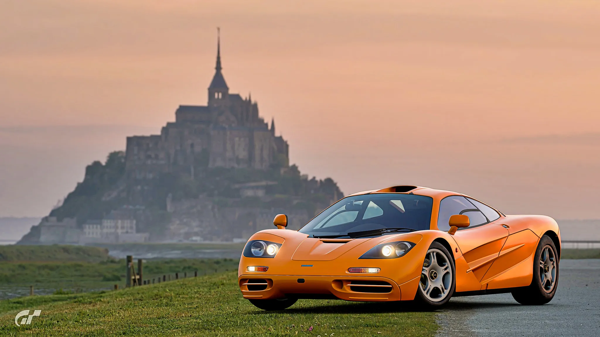 orange mclaren f1 castle